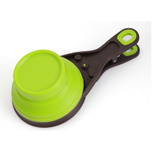 Outdoor silicone folding pet bowl travel spoon portable